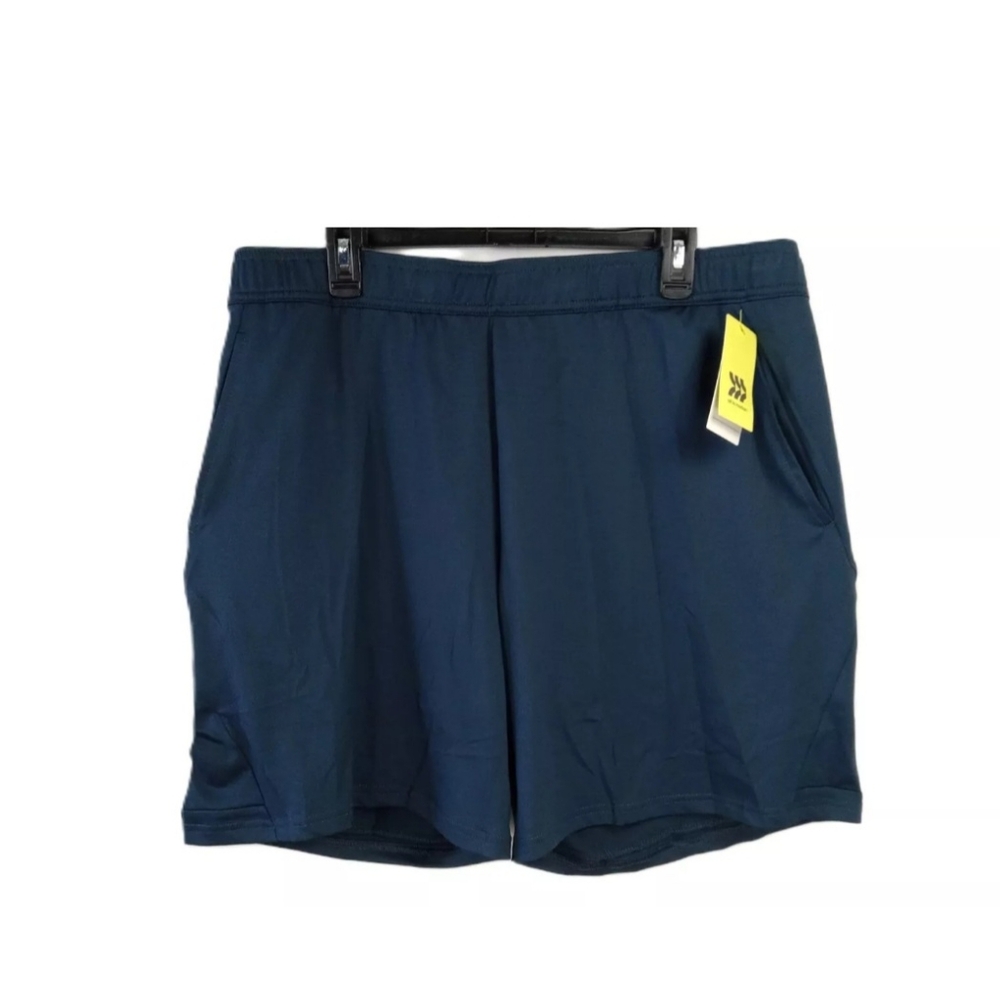 NWT All In Motion XXL  Activewear Athletic Fitness Men's Blue Training Shorts,